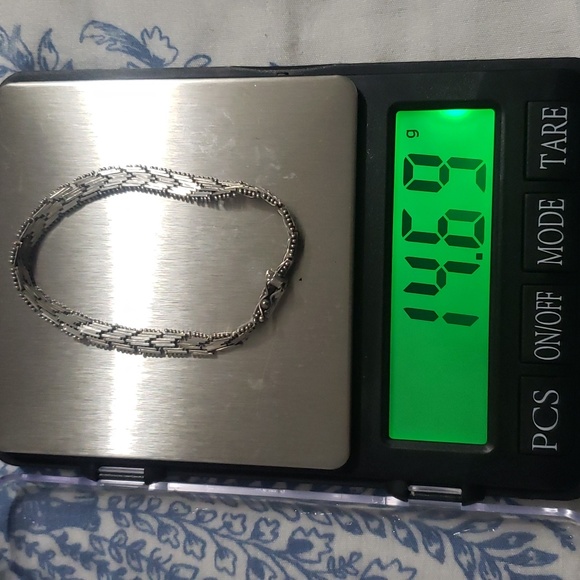 Silver bracelet unisex 7.5 inch - Picture 5 of 6